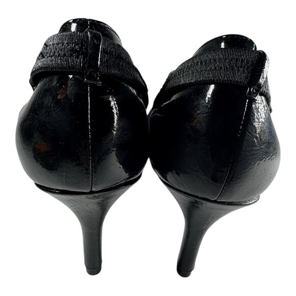 New Abella Women 11M Black Pump Comfort Kitten Heel Patent Leather Holiday Party - Picture 5 of 13